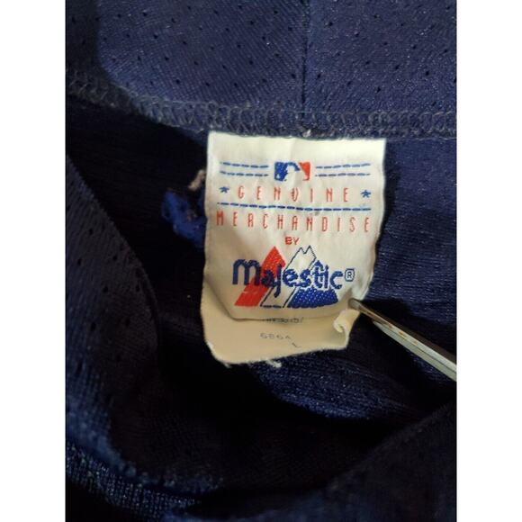 Cleveland Indians Majestic Size LG Short Sleeve Button Down Crew Neck Jersey - Picture 8 of 11